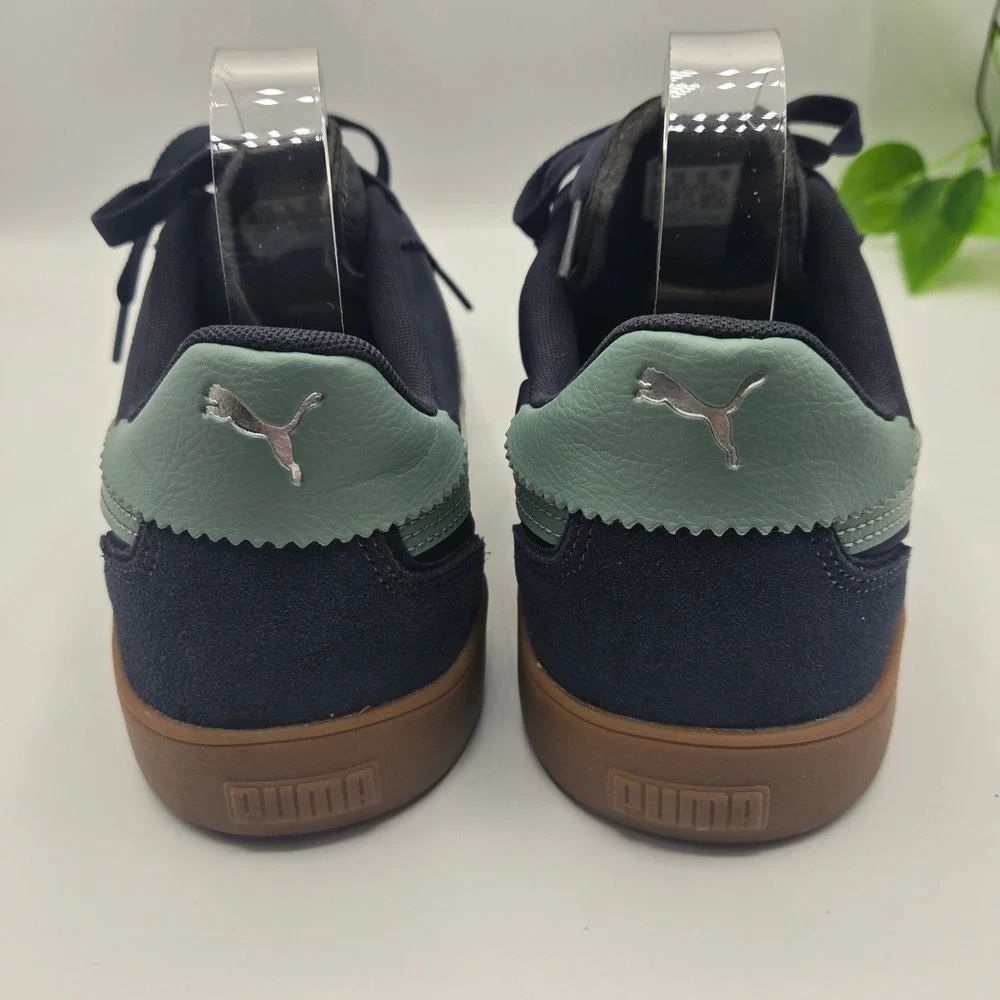 Puma Palermo Sneakers Navy Green Gum Sole Low Top 397450-05 MENS 12 NO INSOLES